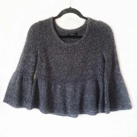 Express Sweaters - Express | Knit Bell Sleeve Sweater xs